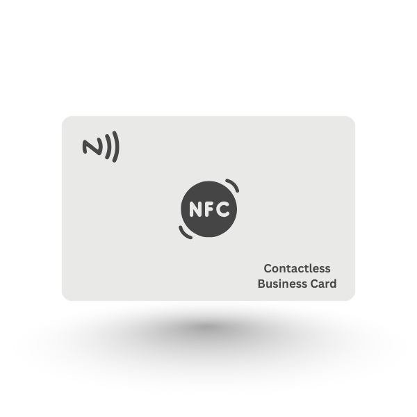 White Metal NFC Business Card – Matte Finish, Contactless Smart Card