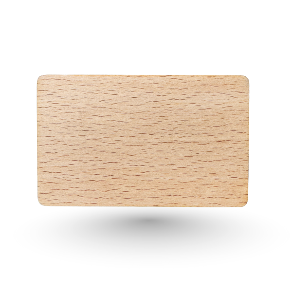 Beech Wood NFC Business Card – Light Grain Smart Contactless Card