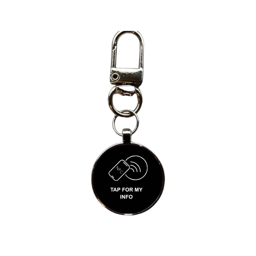 Black FindPal Pet Tag – Contactless Pet NFC with Return Info