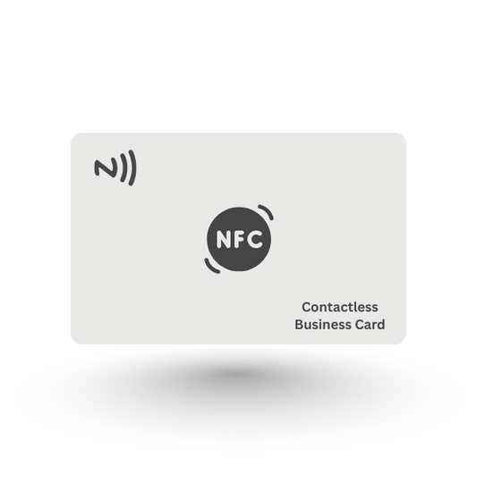 White Metal NFC Business Card – Matte Finish, Contactless Smart Card
