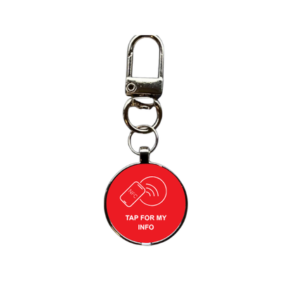 Red FindPal Pet Tag – Smart NFC Tag for Lost & Found Pets