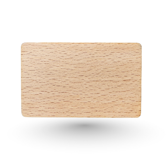 Beech Wood NFC Business Card – Light Grain Smart Contactless Card